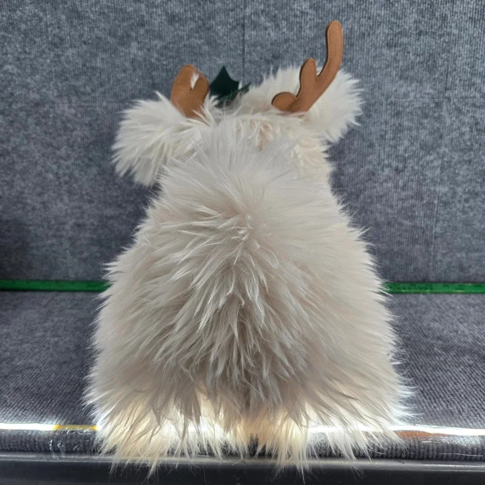 Pottery Barn Luxe Faux Fur Dog Antlers Shaped Plush Pillow 17x12
